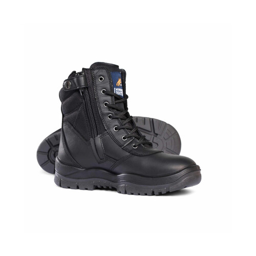 WORKWEAR, SAFETY & CORPORATE CLOTHING SPECIALISTS - Black High Leg ZipSider Boot