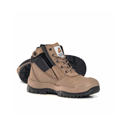 WORKWEAR, SAFETY & CORPORATE CLOTHING SPECIALISTS - ZipSider Boot w/ Scuff Cap - Stone