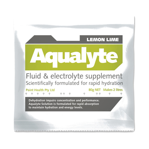 WORKWEAR, SAFETY & CORPORATE CLOTHING SPECIALISTS Aqualyte Electrolyte Powder Lemon Lime Flavoured Sachets 80g x 20