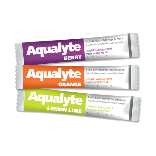 WORKWEAR, SAFETY & CORPORATE CLOTHING SPECIALISTS - Aqualyte Electrolyte Powder Mixed Flavour Sachets 25g x 50