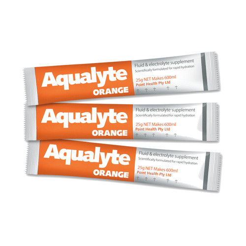 WORKWEAR, SAFETY & CORPORATE CLOTHING SPECIALISTS - Aqualyte Electrolyte Powder Orange Flavoured Sachets 25g x 250