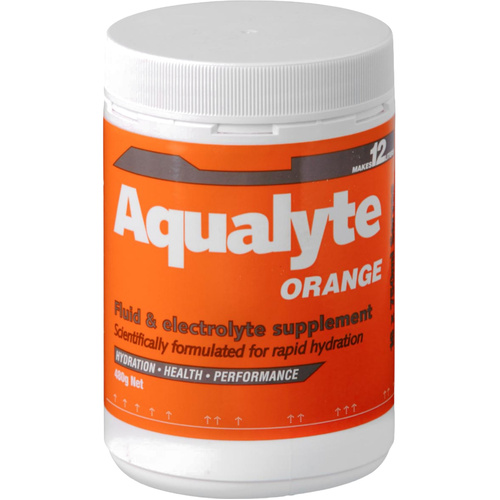 WORKWEAR, SAFETY & CORPORATE CLOTHING SPECIALISTS - Aqualyte Electrolyte Powder Orange Flavoured Tub 480g x 5