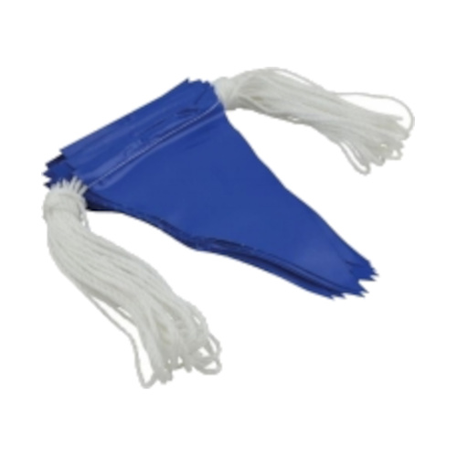 WORKWEAR, SAFETY & CORPORATE CLOTHING SPECIALISTS - Maxisafe Blue PVC Bunting Flag Line - 30m