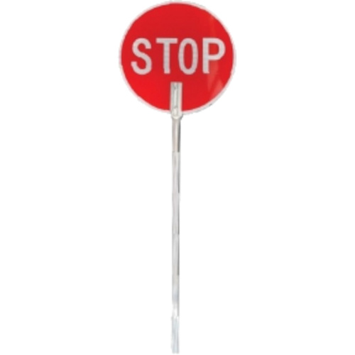 WORKWEAR, SAFETY & CORPORATE CLOTHING SPECIALISTS Stop/Slow Sign - aluminium handle, 1.9m