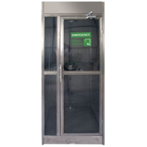 WORKWEAR, SAFETY & CORPORATE CLOTHING SPECIALISTS Enclosed Stainless Steel Decontamination Shower Eye Face Wash Booth