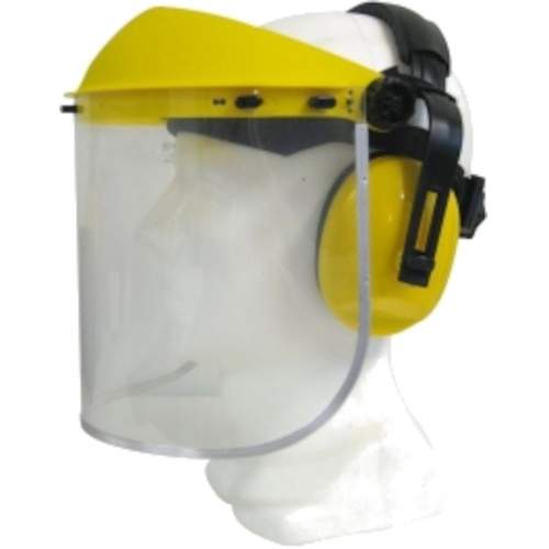 WORKWEAR, SAFETY & CORPORATE CLOTHING SPECIALISTS - Maxisafe Medium Impact Visor with Earmuffs
