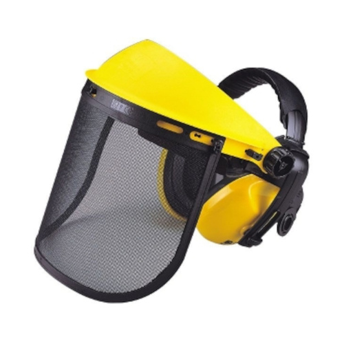 WORKWEAR, SAFETY & CORPORATE CLOTHING SPECIALISTS - Maxisafe Mesh Visor with Earmuffs complete