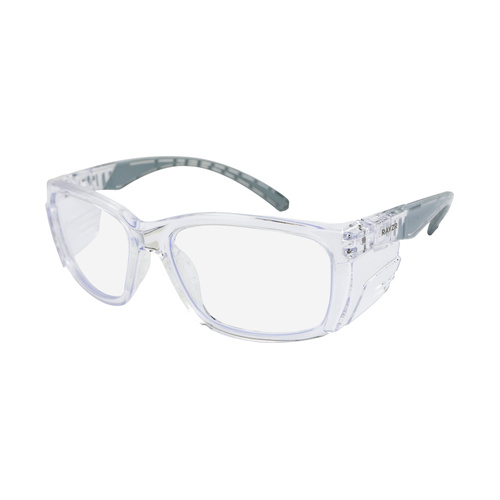 WORKWEAR, SAFETY & CORPORATE CLOTHING SPECIALISTS - Rayzr Safety Glasses with microfibre bag - Clear Frame with Clear Lens UV380
