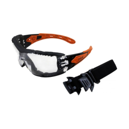 WORKWEAR, SAFETY & CORPORATE CLOTHING SPECIALISTS Evolve Clear Safety Glasses with Gasket & Headband