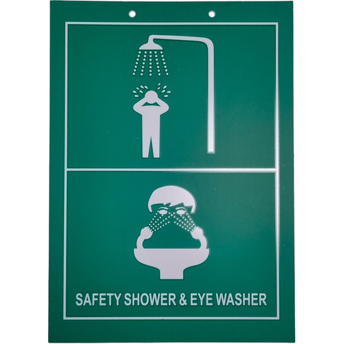 WORKWEAR, SAFETY & CORPORATE CLOTHING SPECIALISTS - Instruction Sign (Safety Shower & Eyewasher)