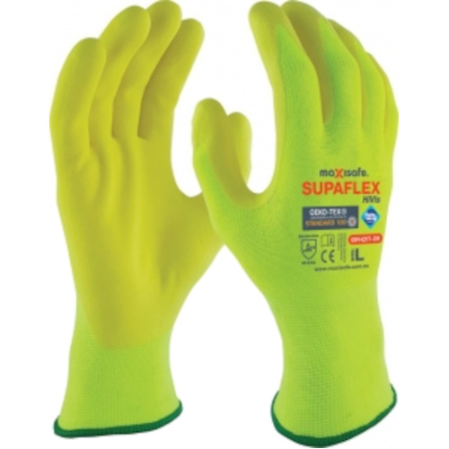 WORKWEAR, SAFETY & CORPORATE CLOTHING SPECIALISTS SupaFlex Hi-Vis Yellow Glove - Small