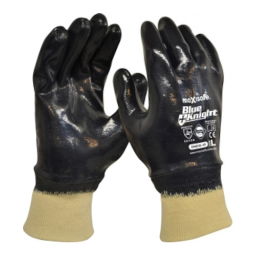 WORKWEAR, SAFETY & CORPORATE CLOTHING SPECIALISTS - Blue Knight Fully Coated Nitrile Glove