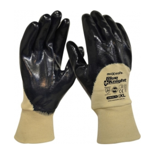 WORKWEAR, SAFETY & CORPORATE CLOTHING SPECIALISTS - Blue Knight Coated Nitrile Glove