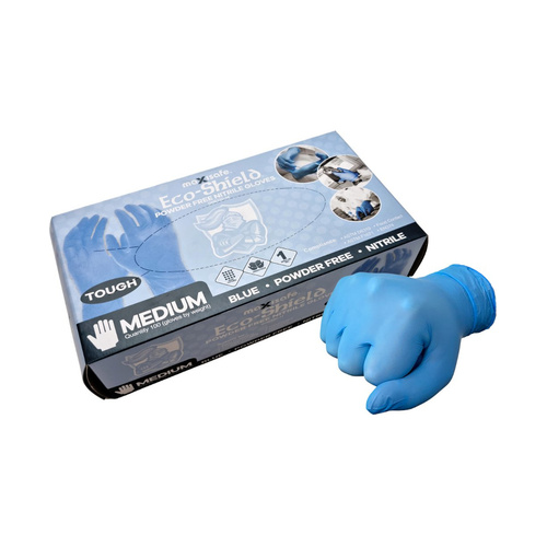 WORKWEAR, SAFETY & CORPORATE CLOTHING SPECIALISTS Eco-Shield Blue Nitrile Unpowdered, Small, 100 per box