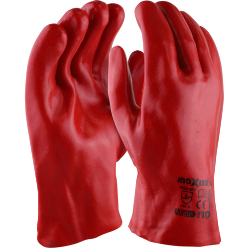WORKWEAR, SAFETY & CORPORATE CLOTHING SPECIALISTS - Red PVC Glove 27cm