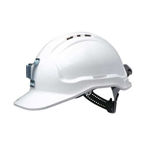 WORKWEAR, SAFETY & CORPORATE CLOTHING SPECIALISTS Tuffgard Non Vented Hard Hat with Sliplock Harness - White