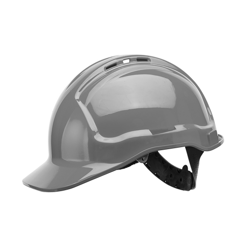 WORKWEAR, SAFETY & CORPORATE CLOTHING SPECIALISTS Tuffgard Vented Hard Hat with Sliplock Harness - Grey