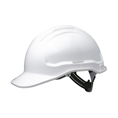 WORKWEAR, SAFETY & CORPORATE CLOTHING SPECIALISTS Tuffgard White Unvented Hard Hat - Sliplock Harness