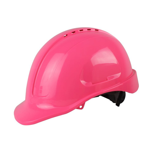 WORKWEAR, SAFETY & CORPORATE CLOTHING SPECIALISTS - Maxiguard Flouro Yellow Vented Hard Hat, sliplock harness