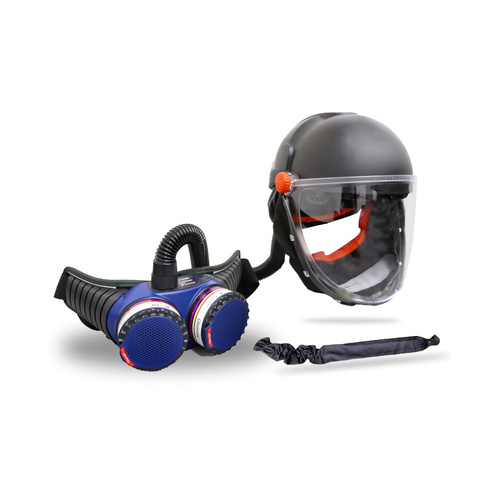 WORKWEAR, SAFETY & CORPORATE CLOTHING SPECIALISTS CleanAIR Smelter Kit   CA-40G Hard Hat with AerGO PAPR and ABE1 P3 filters