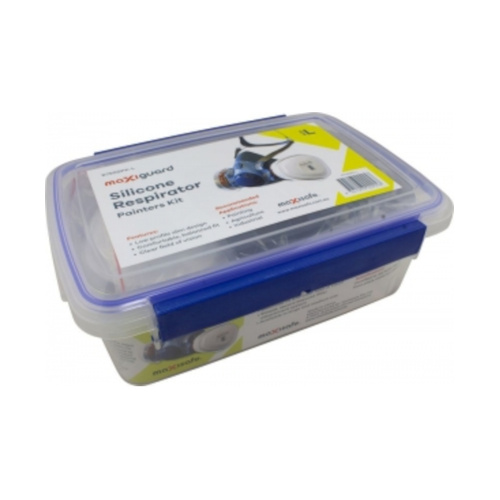 WORKWEAR, SAFETY & CORPORATE CLOTHING SPECIALISTS - Maxiguard Half Mask Silicone Painters Kit w/ A1P2 cartridges, Small (Boxed Kit)