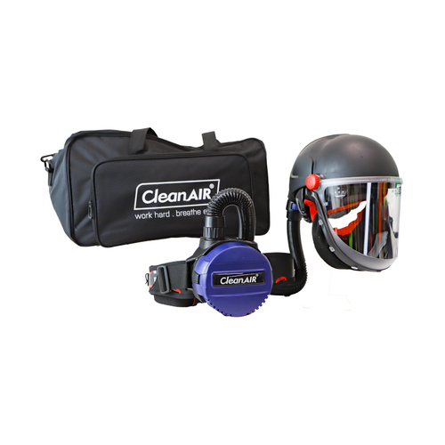 WORKWEAR, SAFETY & CORPORATE CLOTHING SPECIALISTS - CleanAIR CA-40G Helmet with cylindrical visor and Basic PAPR kit