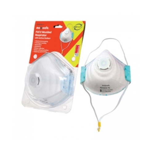 WORKWEAR, SAFETY & CORPORATE CLOTHING SPECIALISTS - Maxisafe P2 respirator with valve and active carbon filter, card of 3