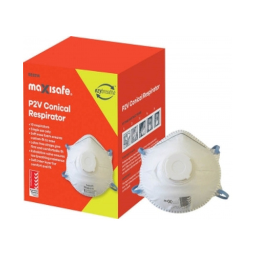 WORKWEAR, SAFETY & CORPORATE CLOTHING SPECIALISTS Maxisafe Conical P2 Respirator with Valve, box of 10