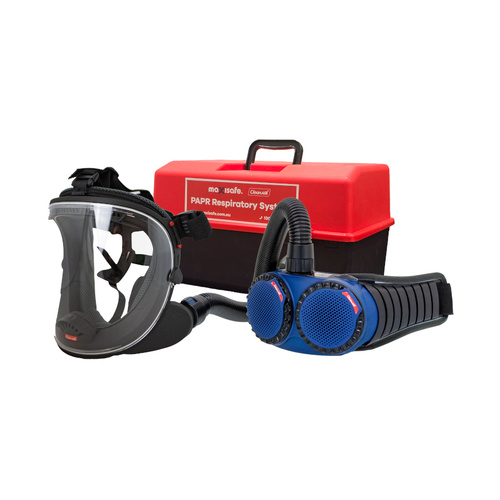 WORKWEAR, SAFETY & CORPORATE CLOTHING SPECIALISTS UniMask 5-point Harness with AerGO PAPR and P3 filters in portable storage container