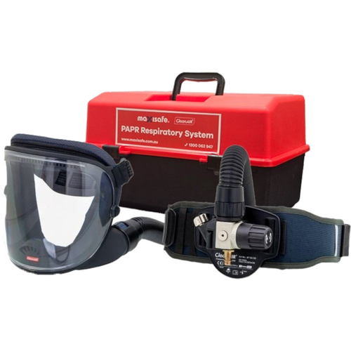 WORKWEAR, SAFETY & CORPORATE CLOTHING SPECIALISTS Unimask with Pressure Flow Master in portable storage container