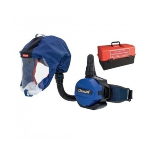 WORKWEAR, SAFETY & CORPORATE CLOTHING SPECIALISTS CleanAIR Short Blue Hood CA-1 with Basic PAPR