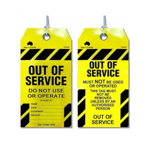 WORKWEAR, SAFETY & CORPORATE CLOTHING SPECIALISTS - Safety Tag  Out Of Service    Pk 100