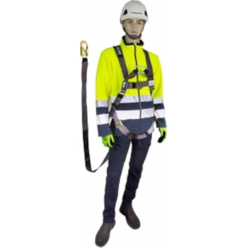 WORKWEAR, SAFETY & CORPORATE CLOTHING SPECIALISTS Maxisafe Full Body Harness with front & rear attachment points with 2m lanyard & snap hook attached