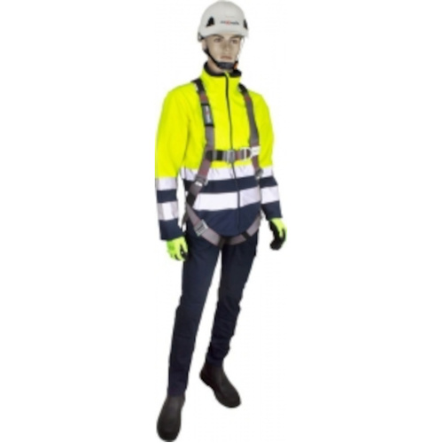 WORKWEAR, SAFETY & CORPORATE CLOTHING SPECIALISTS - Maxisafe Full Body Harness with CS loops, padded waist, frontal loops, side D rings & steel alloy fittings