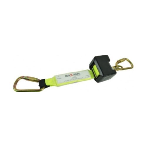 WORKWEAR, SAFETY & CORPORATE CLOTHING SPECIALISTS Maxisafe Mini Block Retractable 2m Lanyard with Swivel