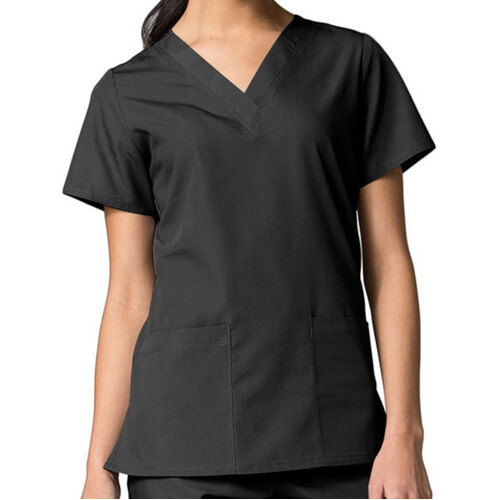 WORKWEAR, SAFETY & CORPORATE CLOTHING SPECIALISTS - RED PANDA - WOMEN V - NECK TWO POCKET TOP