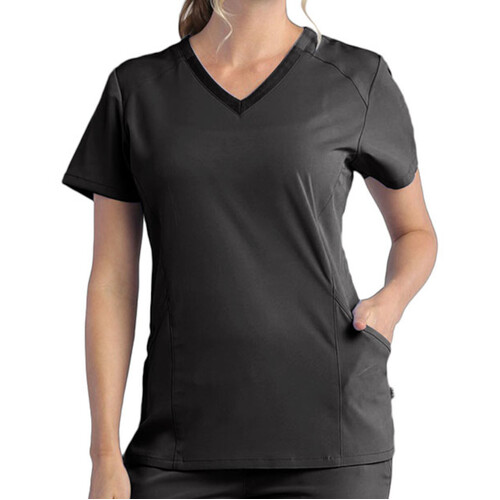 WORKWEAR, SAFETY & CORPORATE CLOTHING SPECIALISTS - PURESOFT - LADIES MODERN V - NECK TOP