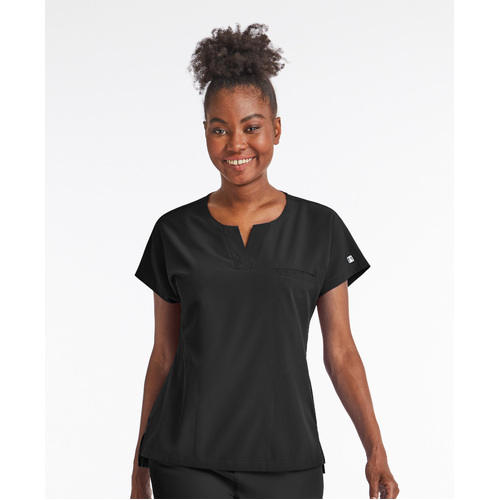 WORKWEAR, SAFETY & CORPORATE CLOTHING SPECIALISTS - MATRIX IMPULSE - NOTCHED CREW DOMAN SLEEVE TOP