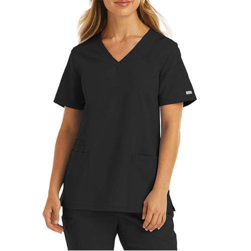 WORKWEAR, SAFETY & CORPORATE CLOTHING SPECIALISTS - MOMENTUM - WOMEN DOUBLE V - NECK TOP