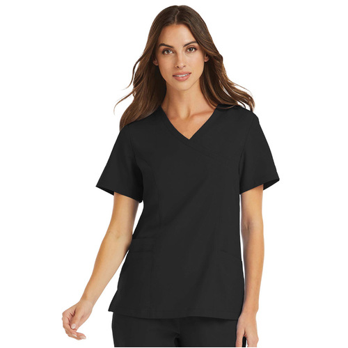 WORKWEAR, SAFETY & CORPORATE CLOTHING SPECIALISTS - MOMENTUM - WOMEN MOCK - WRAP TOP