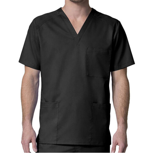 WORKWEAR, SAFETY & CORPORATE CLOTHING SPECIALISTS - EON - MENS BACK MESH PANEL 3 - POCKET V - NECK TOP