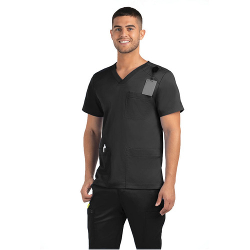 WORKWEAR, SAFETY & CORPORATE CLOTHING SPECIALISTS - MATRIX - MEN S 3 - POCKET V - NECK TOP