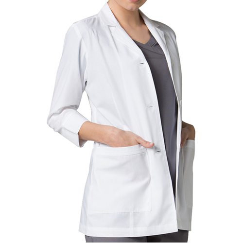 WORKWEAR, SAFETY & CORPORATE CLOTHING SPECIALISTS - LABCOAT - RED PANDA WOMEN 3/4 SLEEVE LAB COAT