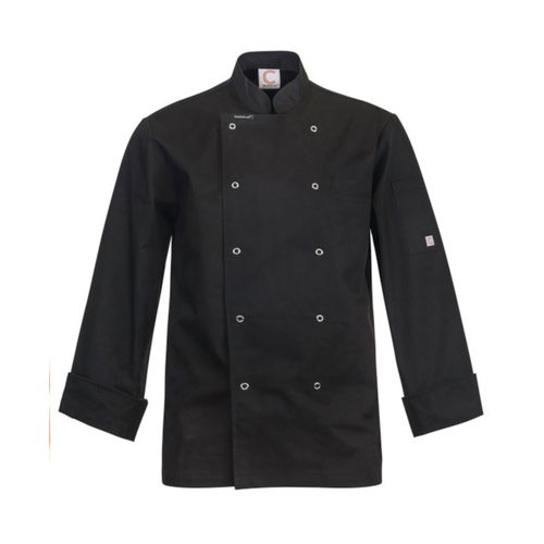 WORKWEAR, SAFETY & CORPORATE CLOTHING SPECIALISTS Lightweight Executive Long Sleeve Chefs Jacket with Press Studs