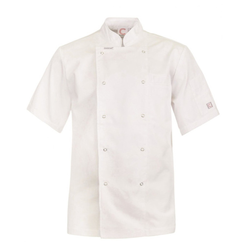 WORKWEAR, SAFETY & CORPORATE CLOTHING SPECIALISTS - Lightweight Executive Short Sleeve Chefs Jacket with Press Studs
