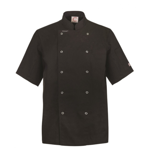 WORKWEAR, SAFETY & CORPORATE CLOTHING SPECIALISTS Lightweight Executive Short Sleeve Chefs Jacket with Press Studs