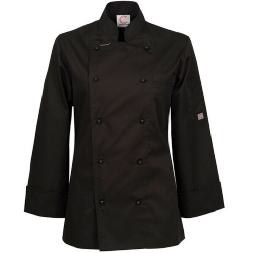 WORKWEAR, SAFETY & CORPORATE CLOTHING SPECIALISTS Womens Lightweight Executive Long Sleeve Chefs Jacket