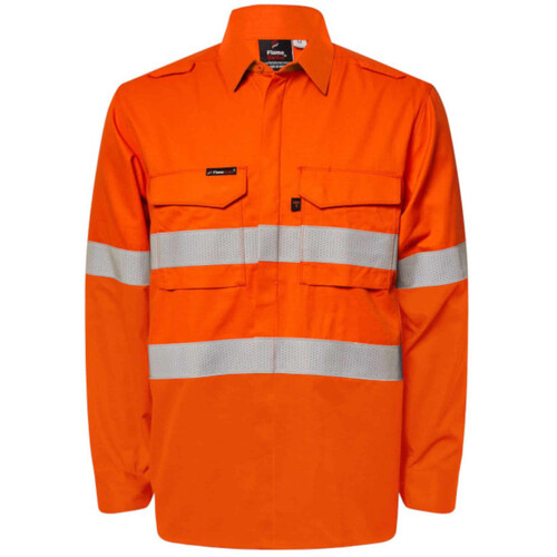 WORKWEAR, SAFETY & CORPORATE CLOTHING SPECIALISTS - HRC2 HI VIS Reflective Shirt With Gusset Sleeves