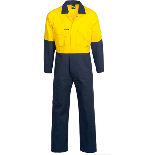 WORKWEAR, SAFETY & CORPORATE CLOTHING SPECIALISTS - HI Vis Two Tone Poly/Cotton Coveralls