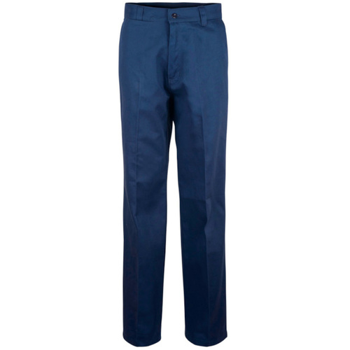 WORKWEAR, SAFETY & CORPORATE CLOTHING SPECIALISTS - Flat Front Cotton Drill Trouser with back patch pockets